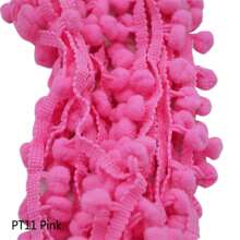 5 码绒球蕾丝边球迷你珍珠绒球流苏丝带缝纫蕾丝编织面料 DIY 手工工艺品服装配件 - 彩色 - 查看 29