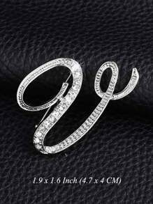 Vintage Versatile Men's English Letter Brooch, Suit Lapel Flower Badge, Unisex Fashionable Large Pin Clothing Accessory, High-End Suit Decoration, Sweater/Jacket Pins, Suitable For Parties, Weddings, Birthdays, Daily Wear, Holiday Gifts