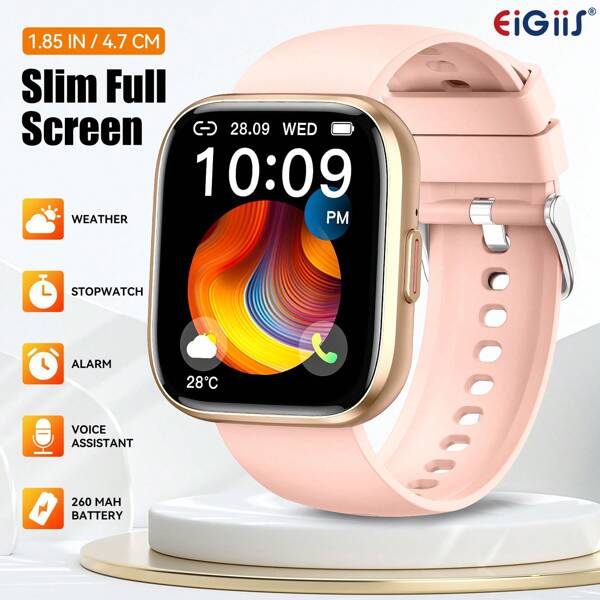 EIGIIS Hot Unisex Smart Watches per uomo e donna, 8 cm, a tutta altezza, con protezione IP68, impermeabile, compatibile con oltre 100 modalità sportive, e telefoni