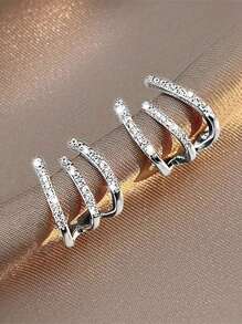 Winglove 1 Pair Of Fashion S925 Sterling Silver Zirconia Crown Stud Earrings Fine Jewelry Gift For Women