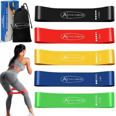  ACTIVE FOREVER Resistance Band, Pull Up Assist Band, Fitness Band, Suitable For Muscle Stretching, Yoga, Exercise
