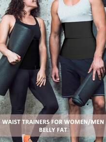 1pc Finess Brand Women Waist Trainer, Sauna Waist Cincher, Plus Size 6M Wrap Around Compression Bandage For Abdominal Workout, Suitable For Gym Exercise - Multicolor - View 9