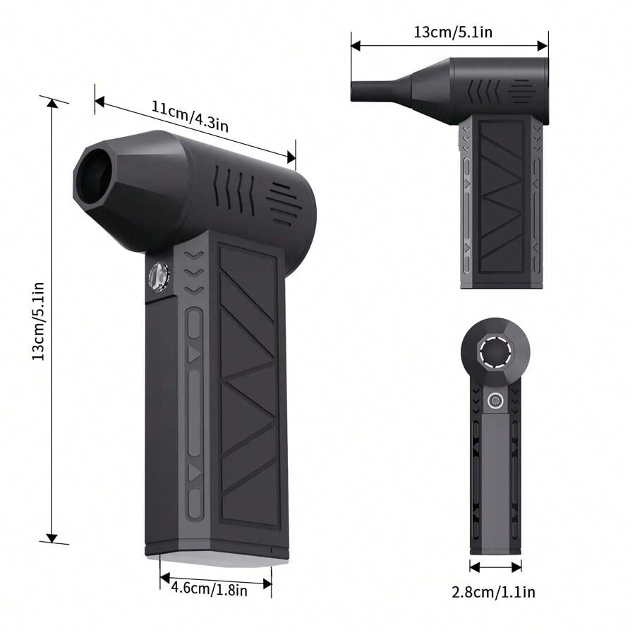 DYBO Mini Turbo Jet Fan Electric Air Duster Adjustable Wind Speed Turbo Violent Blower Rechargeable With Light Car Cleaning