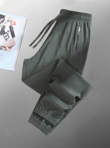 2 件套女士运动抽绳裤，凉爽丝绸夏季休闲户外运动长裤 - 彩色 - 查看 7