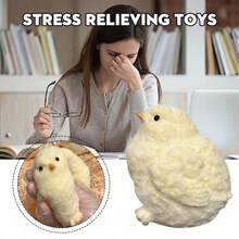Handmade Squeeze Stress Relief Toy With Hen & Chick Design, Funny Squeeze Toy