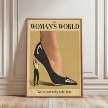 1 tấm áp phích nghệ thuật in canvas phong cách retro nữ tính có khung/không khung thẩm mỹ thế giới phụ nữ cổ điển siêu thực nữ tính tranh treo tường tối giản cho ký túc xá, căn hộ, phòng ngủ, phòng khách, trang trí nhà hiện đại - Nhiều màu - Xem 4