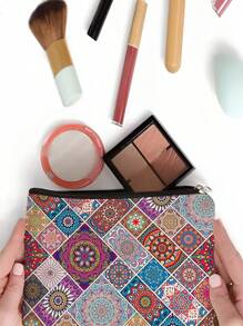 Adorable Owl Print Cosmetic Organizer - Lightweight & Portable Travel Bag For Makeup, Toiletries, Phone & Pencils - Durable, Stylish & Multi-Purpose, Perfect Party Gift - Multicolor - View 4