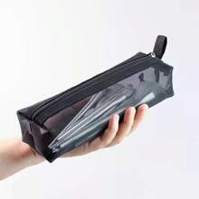 Mesh Clear Cosmetic Bags Small Large Black Makeup Bag Portable Travel Toiletry Organizer Case Lipstick Storage Pouch - Ginger - View 7