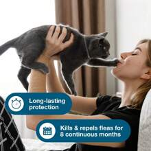 Flea & Tick Prevention Collar For Cats, 8-Month Protection, Vet-Recommended