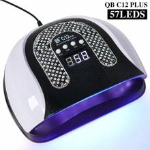 LIMEGIRL 全新大功率快干指甲灯，LED 指甲烘干机 UV 凝胶指甲固化灯 57 个 LED 指甲灯专业用于凝胶抛光干燥，美国插头 - 白色 - 查看 9