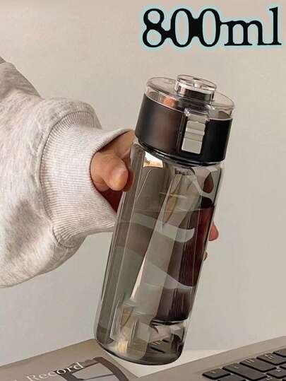 1pc Tall Tea Infuser Cup With Handle, Milk Tea Coffee Fruit Drink Cup, Spill-Proof Tumbler, Shock-Resistant, Heat-Resistant, High Capacity, Stylish Design, Suitable For Men & Women, Office & Outdoor Use, Portable Water Bottle