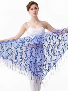 1 nouveau écharpe de hanches à paillettes et à franges pour danse du ventre, costume de danse du ventre, ceinture de pratique pour femme, écharpe de hanches triangulaire, cadeau parfait