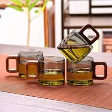 Taza deé de cristal resistente al calor con de nogal, juego de tazas de Espresso de 120ml, taza de café molida, vasos, utensilios para haceré, 1 Uds. 31SV - Gris - Ver 6