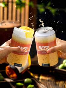 1 par de calcetines hasta el tobillo únicos con estampado de cerveza amarilla para mujeres, calcetines casuales suaves y transpirables, calcetines de regalo originales para familia, amigos, adecuados para ocio, hogar, salir, fiestas, uso estacional, unisex