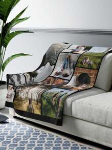 1pc Customized Name Blanket , Personalized Name Blanket For Christmas Gifts , Personalized Christmas Bedding Blanket, Blanket Use For Bedding/Sofa/Indoor/Outdoor, Friend Gift, K Gift ,Family Gift, Birthday Gifts, Gift For Friend, Gift For Her,Gift For Girlfriend,Gift For Mom/Dad - 11Photos - View 2