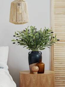 1/3Pcs Artificial Olive Leaf Branches Fake Olive Leaves Artificial Plants Olive Leaf Tree Decor Greeny Leaf Spray For Tall Vase Home Living Room Wedding Decoration Dining Table Decor Home Decor Christmas Decorations Room Decor Christmas