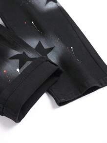 Teenage Boys' Stretchy Multi-Pocket Denim Jeans - Black - View 8