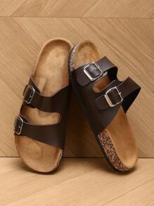 2025 Lightweight, Versatile Comfortable Outdoor Men's Fashion Non-Slip Soft Cork Sole Sandals With Adjustable PU Strap, Suitable For Daily Outings, Walking, And Home Wear, For Men Who Pursue Both Style And Comfort - Dark Brown - View 6