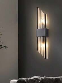 1/2pcs Modern Gold/Black Crystal Indoor Wall Lamp, Stainless Steel Body, G9 Light Source, Suitable For Living Room, Bedroom, Bedside, Home Decoration, LED Outdoor Wall Lamps