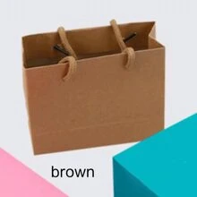 20 个简约时尚迷你派对礼品袋带手柄，适用于婚礼、生日派对、圣诞节、新年礼品包装（牛皮纸） - 20pcs白色 - 查看 6