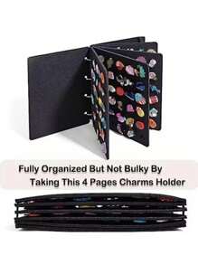 1/2 Pcs Felt Shoe Flower Storage Booklet Charm Organizer Shoe Display Decor Holder Booklet Household Clog Organization - Multicolor - View 2