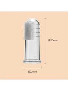 10pcs/Pack Baby Silicone Finger Toothbrush - Transparent White - View 6
