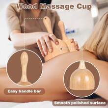 10 Pieces Wood Massage Tools Wooden Kit Therapy Tools Massage Roller Lymphatic Drainage Health Care For Neck Leg Back Arm Body Muscle Pain Relief - Màu vàng - Xem 8