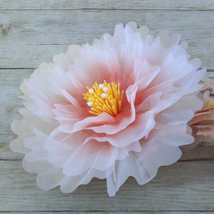 50cm Silk Peony Artificial Flower - Elegant Wedding Decoration, Home Backdrop Floral Arrangement, Realistic Green Stem, Perfect For Valentine's Day & Special Events, Rustic Wedding Decorations Gifts Birthday Graduation - Multicolor - View 13