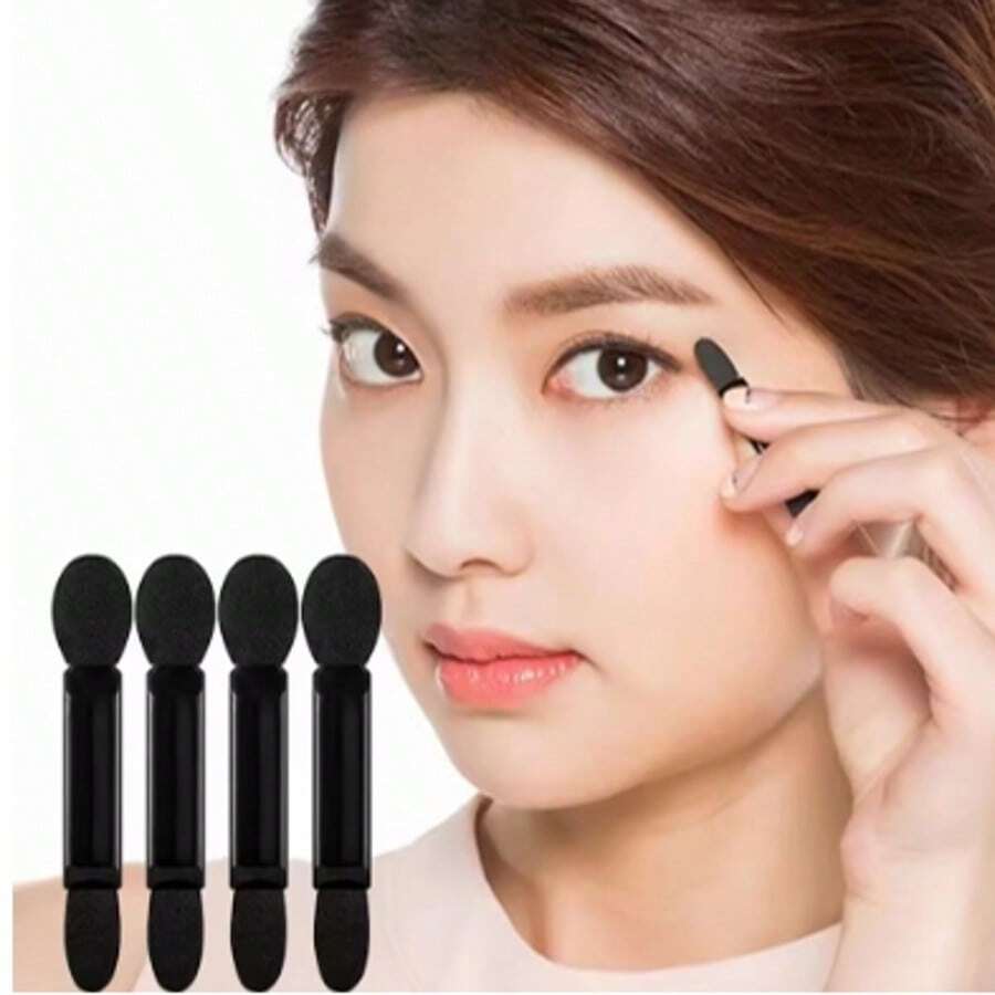 10-20 piezas Brochas profesionales de doble extremo para sombras de ojos, aplicadores de esponja para sombras de ojos de doble cara, con cabezas de esponja grandes y pequeñas