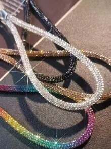 1 Stück Strass Handy Schlüsselband, modischer handlicher Handgelenkhalter, weibliches Handyhülle Dekoanhänger Geschenk für Mutter, Familie, Freunde, Geburtstag, Feiertag Handykette, Handyanhänger - Verschiedenfarbig - Übersicht 5