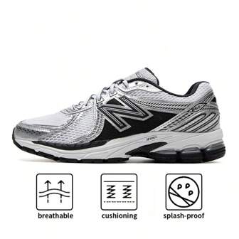 New Balance Amortyzowane buty sportowe unisex retro do treningu na świeżym powietrzu i biegania, ML860XD-D