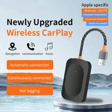 Wireless Carplay Box, Car Connectivity Adapter Box, Plug And Play Car Stereo Navigation Box, Compatible With Carplay - Black - View 1