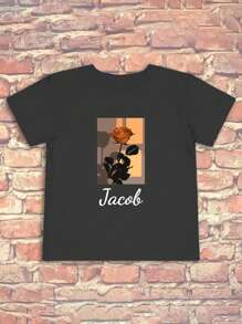 Custom Toddler Boys T-Shirt With Unique Big Head Photo & Slogan
