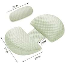 Pregnancy Support Pillow U-Shaped For Full Body & Back Support Small Maternity Pregnancy Pillow For Pregnant Women Body And Back Support Sleep Maternity Pillow Pregnancy Support Pillow Full Body Pillow With Cooling Silky-Soft Bamboo Cover - Mint Green - View 2