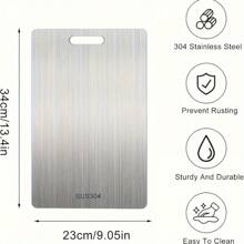 Premium Double-Sided Titanium Alloy Cutting Board - Perfect For Kitchen And Catering Use - Bạc - Xem 4