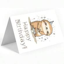 Heartwarming, Charming Sloth-Themed Birthday Card - Perfect For Family, Friends & Colleagues | Creative Greeting Card With Unique Design