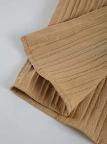 Men's Spring/Summer New Color Block Wave Striped Shorts Set - Apricot - View 6