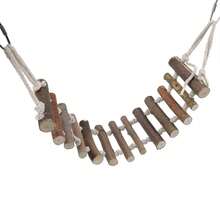 Juguete de columpio de escalera de madera y cuerda natural para loros, puente colgante para escalar, juguetes para masticar para loros y hámsteres - Como en la imagen - Ver 7