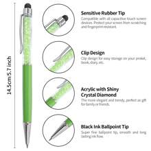 1 Set Of Black Metal Rhinestone Ball Point Pen, Laser Engraved Letter, Customizable, Suitable For Bar, School, Office Use, Corporate Promotion, Meeting, Teacher-Student Gift, Holiday Customized Gift - Black - View 2