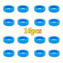 Luggage Wheel Cover, Silent Thickening, Suitcase Roller Modification, Universal Wheel Accessories Protective Cover. Material: TPE - Multicolor - View 17