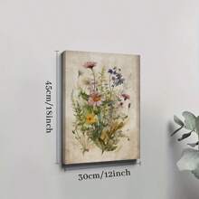 1pc Framed Canvas Poster Gathered Wildflowers Flower Canvas Art Farmhouse Wall Art Canvas Paintings Ideal Gift For Bedroom Living Room Corridor Wall Art Wall Decor Room Decoration