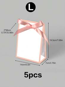 10pcs/5pcs/1pc Minimalist High-End Hepburn Bow Gift Box, Wedding Favours Packaging Bag, White/Black/Pink Tie Scarf Mini Gift Box, Jewelry Gift Box, Suitable For Birthday Party, Wedding Season, Father's Day, Back To School, Teacher's Day, Daily And Holiday Parties