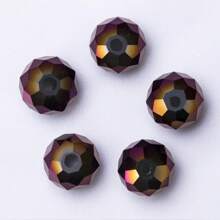 115/83/63pcs, 4/6/8mm Glass Beads Super Sparkling Purple/Blue/Yellow/Green Bead Accessories For DIY Jewelry Making, Bracelets & Necklaces