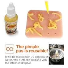 1 件 SPOT POPPER VENT CUBE 鼻子方形模型挤压痤疮缓解压力玩具（预热以便更好地玩耍），痤疮挤压玩具，点挤压痤疮趣味玩具 - 青少年成人感官压力缓解痤疮挤压玩具缓解压力恶作剧玩具