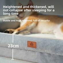 1 套：1 个狗床 + 1 个狗骨头 + 1 个枕头，适合春夏季的狗/猫床，可拆卸和清洗底部采用防滑和防潮设计，蛋格泡沫底部，可手洗或机洗