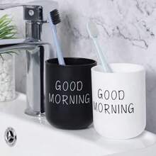 1/2PCS Portable Washing Mouth Cups Plastic Home Hotel Toothbrush Holder Bathroom Accessories Storage Cups Home Bathroom Decor Fall Decor Back To School - Multicolor - View 3
