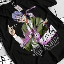 Margarette Macaron Shirt, Mashle, Mash Burnedead, Anime Tshirt.Jpg - 黑色 - 查看 1