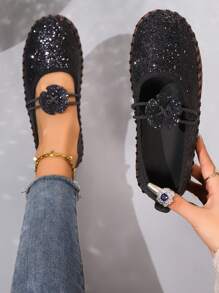 Dames instappers in Franse stijl, loafers met zachte zool, comfortabele oma-schoenen met lage vamp, lente/herfst 2025 nieuw binnen