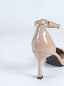 2025 Pink Ladies Pointed Toe Hollow High Heel Pumps,Elegant - Pink - View 4