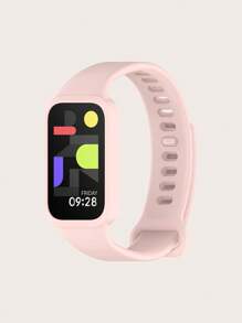 1pc Plain Color One-Piece Fully Framed Screw Silicone Watch Strap Compatible With Xiaomi Smart Band 9 Active - Mi Smart Band 9 Active - View 14